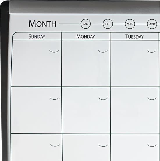 Nobo Magnetische Combibord met Maandplanner - Kurken Prikbord - 58,5 x 43,0 cm - Inclusief Magneet, Marker En Wisser - Afbeelding 4