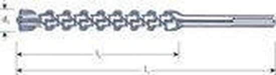 Steenboor, Betonboor, Hamerboor 4-snijder 35 mm x 450 mm werklengte SDS-max aansluiting