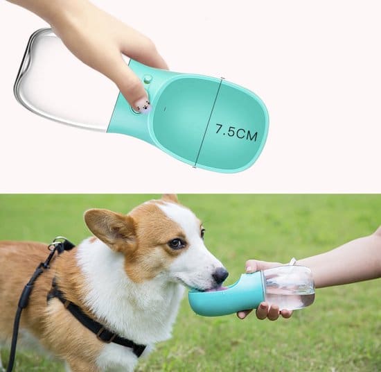 Waterfles 550ml - honden fles water - Honden bidon - Honden Drinkfles - Groen - Afbeelding 3