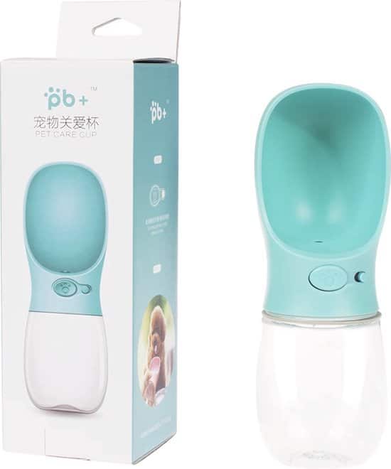 Waterfles 550ml - honden fles water - Honden bidon - Honden Drinkfles - Groen