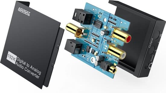 AdroitGoods Digitaal naar Analoog audioconverter - 192 kHz Audio Adapter voor Toslink naar RCA R/L - Met Optische Kabel en Voedings Adapter - Afbeelding 6