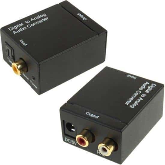 Garpex® Digitaal Optisch Naar Analoog Audio Converter - Coaxiaal - SPDIF - DAC - D2A - Digitaal Optisch Coaxiaal Toslink naar Analoog RCA Audio...