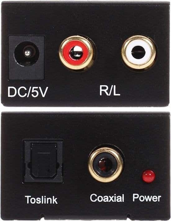 Garpex® Digitaal Optisch Naar Analoog Audio Converter - Coaxiaal - SPDIF - DAC - D2A - Digitaal Optisch Coaxiaal Toslink naar Analoog RCA Audio... - Afbeelding 3