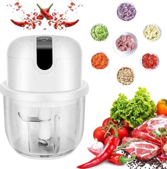Phreeze (Draadloos) Food Processor - Hakmolen elektrisch - Vaatwasbestendig - USB oplaadbaar - Mini Portable Chopper - Blender - Keukenmachine -...