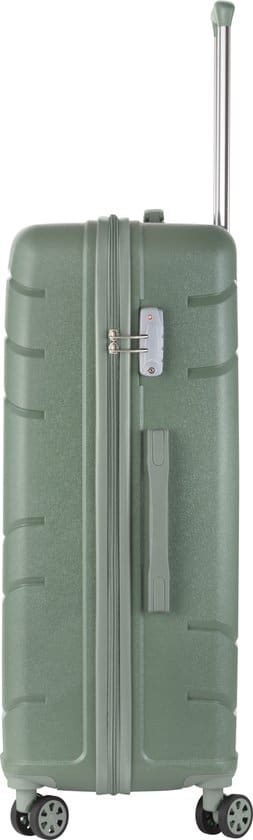 TravelZ Big Bars Reiskoffer 78 cm met dubbele wielen - Trolley koffer met TSA-slot - Olijf - Afbeelding 6