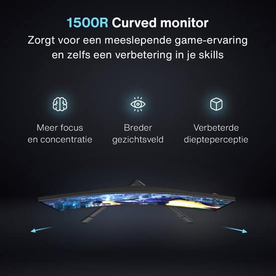 Dahua LM24-E230C - Curved Full HD VA Gaming Monitor - 24 inch - 165hz - 1ms - Inclusief DisplayPort kabel - Afbeelding 4