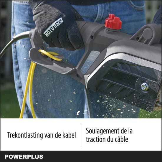 Powerplus POWEG10100 Elektrische kettingzaag - 2000W - Zwaardlengte 350mm - Automatische kettingsmering - Incl. 1x ketting en 1x zwaard - Afbeelding 6