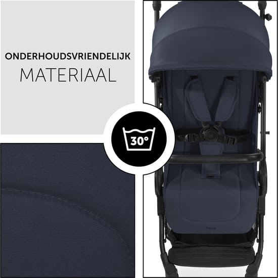 Hauck Travel N Care Buggy - comfortabele ligstand - Dark Blue Navy - Afbeelding 3
