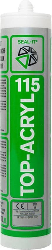 Seal-it 115 Top-Acryl overschilderbaar afdichtings- en vulmateriaal voor binnen en buiten Wit - Afbeelding 3