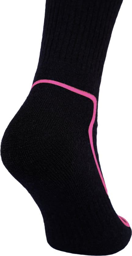 94activewear Merino Wol Sokken Dames 2 paar - Maat 39-42 - Thermosokken - 40% Merino Wol - Warme Sokken- Zwart/Roze - Afbeelding 4