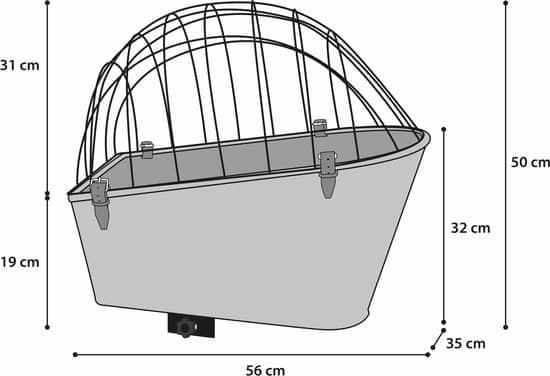 Flamingo Bagagedrager Linea - Hondenfietsmand - 56 x 35 x 32 cm - Afbeelding 5