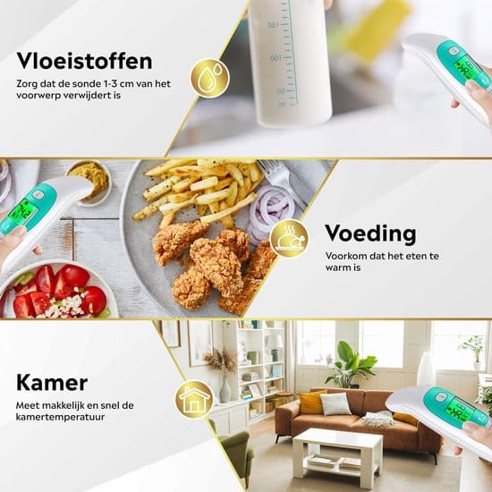MostEssential Premium Koortsthermometer - Oorthermometer - Infrarood Thermometer - Thermometer Voorhoofd - Thermometer Lichaam - Koortsthermometer... - Afbeelding 6