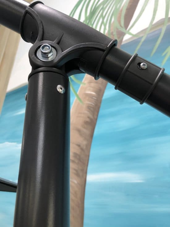 SenS-Line Menorca zweefparasol rond - Ø 300 cm - Ecru - Afbeelding 6