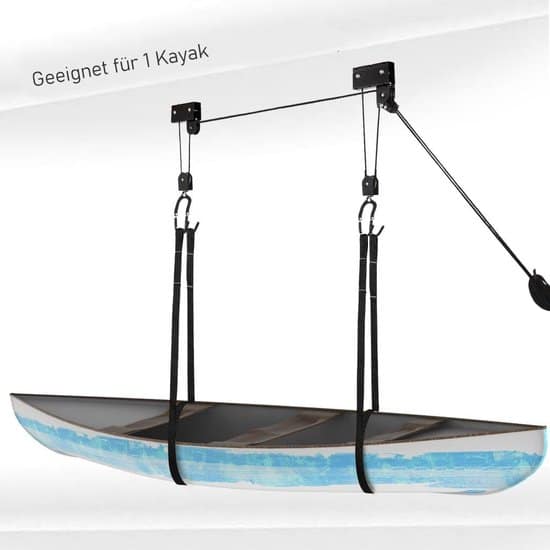 Universeel Plafond Lift Ophangsysteem Voor Het Ophangen Van (Elektrische) Fiets/Kajak/E-Bike - Fietslift Takel Katrol Met Haken - Plafondhaken... - Afbeelding 2