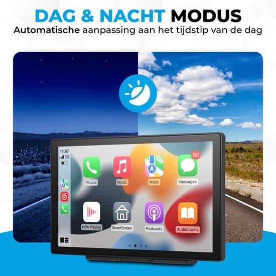 Nitel Navigatiesysteem Auto - 9 Inch - Touchscreen - Apple Carplay & Android Auto (Draadloos) - Carplay Scherm - Autoradio - Inclusief... - Afbeelding 4