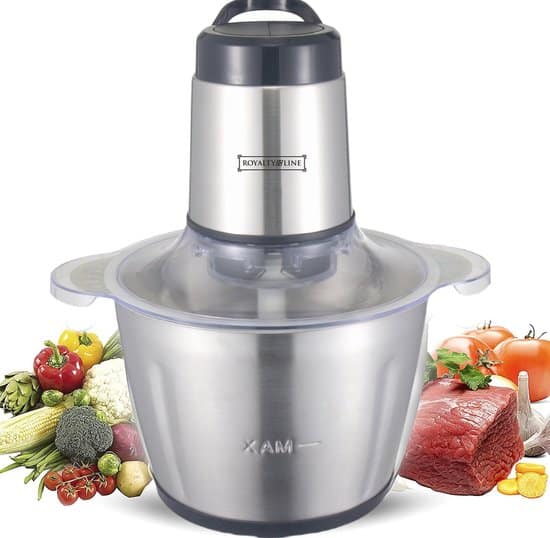 Royalty Line® MCE600 Elektrische Hakmolen - Groentesnijder - 3 Liter Kom XL - Chopper - RVS - 2 Snelheden - 600W - Foodprocessor Met RVS Kom -... - Afbeelding 3