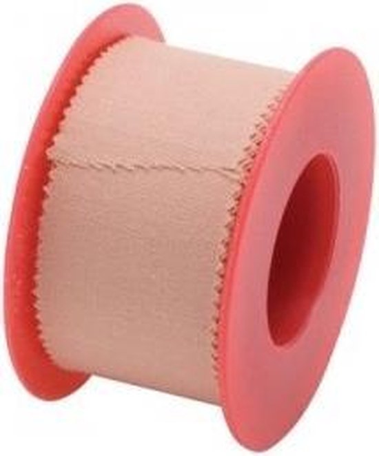HEKA plast hechtpleister textiel ring 5 m x 2,5 cm - doos 12 rollen