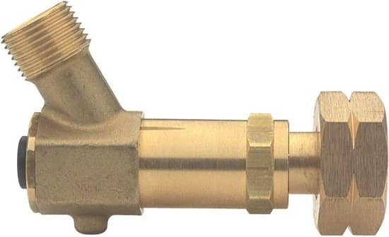 SIEV slangbreukventiel 3054, messing, aansl inlaat shell, 3/8"L