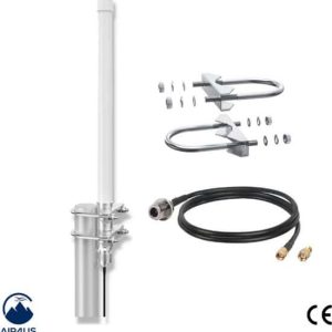 Air4us - Helium antenne 5.8 dBi - Outdoor helium antenne - Antenne helium miner - Lowloss 3 meter kabel