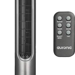 Auronic Torenventilator - Staande Ventilator met Afstandbediening - Timer - 55W - 45dB - 118cm - Donkergrijs