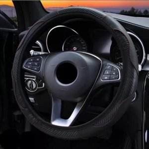 Auto Stuurhoes - Steering Covers Geschikt 37-38Cm Auto Decoratie Koolstofvezel