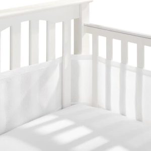Baboe Baby Bedomrander - Bedbumper - Hoofdbeschermer - Set van 2 - 340x30 & 160x30cm - Wit