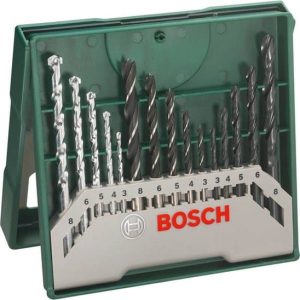 Bosch X-Line Boorset - 15-delig - Hout, metaal en steen