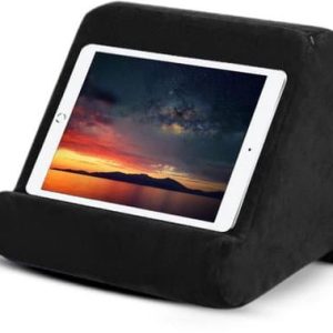 BROËL™ Tablet Houder – iPad Houder - iPad Standaard - Tablet Standaard - Tablet Kusssen - iPad Kussen - Leeskussen - Pillow Pad - Zwart – Heerlijk...