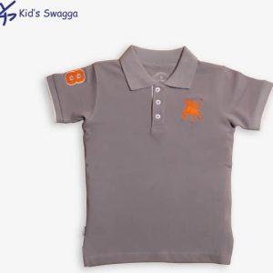Comfort & Care Apparel | Kinder polo shirt | Grijs oranje | Baby | Maat 86