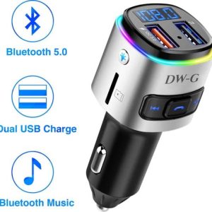 DW-G Bluetooth FM Transmitter - Auto Lader - Carkit - Handsfree - MP3 - USB - SD Kaart - Snel Lader - Bluetooth Audio Receiver
