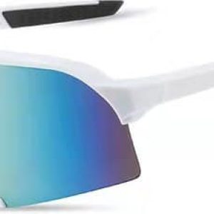 Fietsbril - Sportbril - Racefiets - Mountainbike - MTB - Zonnebril - UV bescherming - Wit - Goud Blauw Spiegel