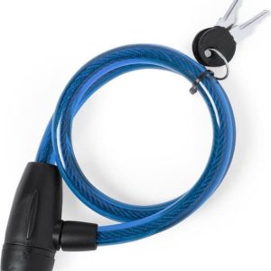 Fietsslot - kettingslot - hangslot met sleutel - kabelslot - sloten - waterbestendig - blauw