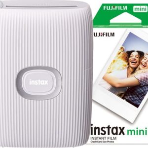 Fujifilm Instax Mini Link 2 Clay White + Fujifilm Instax Mini Colorfilm Glossy (20 stuks)