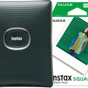 Fujifilm Instax Square Link Green + Fujifilm Instax Film Square WW1 (10 stuks)