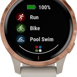 Garmin VENU Health Smartwatch - Amoled touchscreen - Stappenteller - 5 dagen batterij - Light Sand/Rose Gold