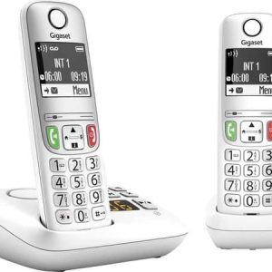 Gigaset A605A Duo - draadloze telefoons met antwoordapparaat - grafisch display - eenvoudige bediening - zwart