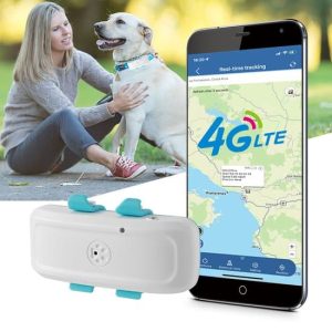 GPS Tracker 4G voor honden Katten IP65 waterdicht Realtime online locatie Gratis volgsysteem/APP met geluid/lichtwaarschuwing om huisdieren te...