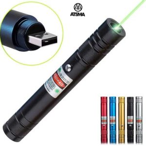 green laserpointer-usb oplaadbaar-laserpen-professioneel CLASS 2 - ZWART