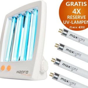 Hapro gezichtsbruiner Summer Glow HB175 - Gratis 4x reserve Uv-lampen - 2 jaar garantie