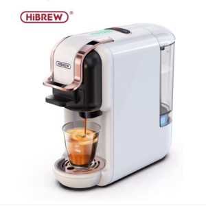 Hibrew Koffiezetapparaat – Senseo – 5-in-1 – Koffiemachine – Meerdere Capsules – Koffiepadmachine - Heet/Koud – 19Bar – 1450W – Wit