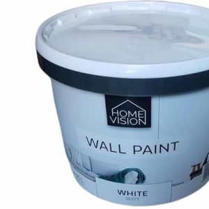 Home Vision - Mat witte muurverf 10 liter - Mat wit muur verf 10 Ltr - Wall paint Matt white 10 Liter