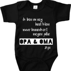 Little koekies - Romper Opa & Oma - 0-3 maanden - zwangerschapsaankondiging - jullie worden opa en oma - zwangerschap - zwanger