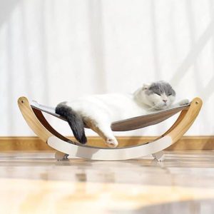 LuxeBass 2-In-1 Katten hangmat | Hangmat kat met optioneel Wiegfunctie | Wiegen of Stabiel
