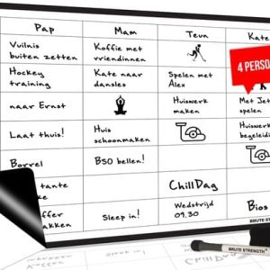 Magnetisch Weekplanner whiteboard (12) - A3 - Planbord - Familieplanner - Gezinsplanner - To Do Planner