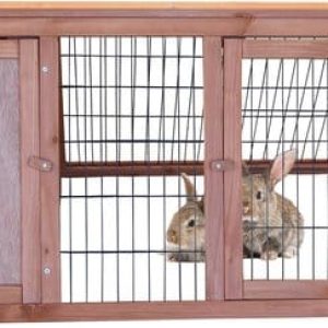 MaxxPet Konijnenhok met ren - konijnenren - konijnenhuis - konijnenkooi - knaagdieren kooi - 118x52x45cm