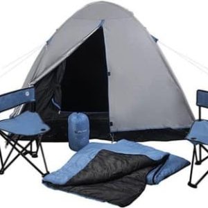 MaxxSport Camping Set - 2 persoons - tent + slaapzakken + campingstoelen - 200x190x120cm
