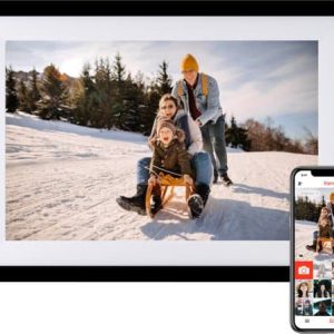 NAEVY Digitale Fotolijst 10.1 inch – HD Display – Met WiFi Verbinding & Touchscreen – Frameo App – 16GB Geheugen - Nieuw Model