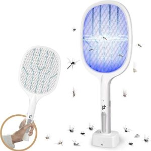 PrimeHome Electrische Vliegenvanger - 2in1 Vliegenmepper en Insectenlamp - vliegenlamp - muggenlamp - Inclusief Schoonmaakborstel - Elektrische...
