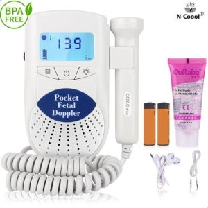 Professionele Doppler - Zwangerschapscadeau - Dopper insulated - baby hartje monitor - inclusief gratis Ultrasound gel - Oortjes - Batterijen &...