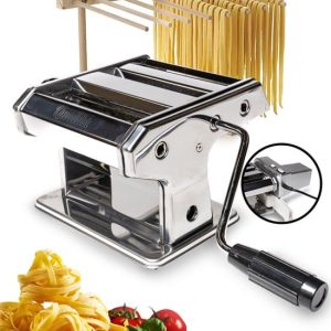 Qualitá Pastamachine met Pasta Droogrek - Pasta maker - Elektrische en handmatige Pasta Machine